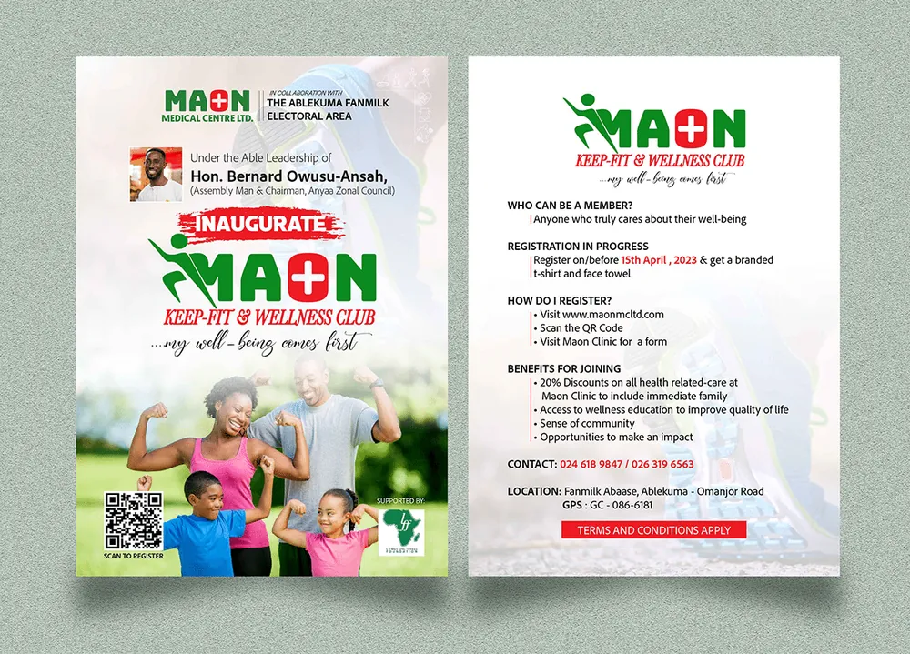 The flyer for the MAON Keep-Fit and Wellness Club.